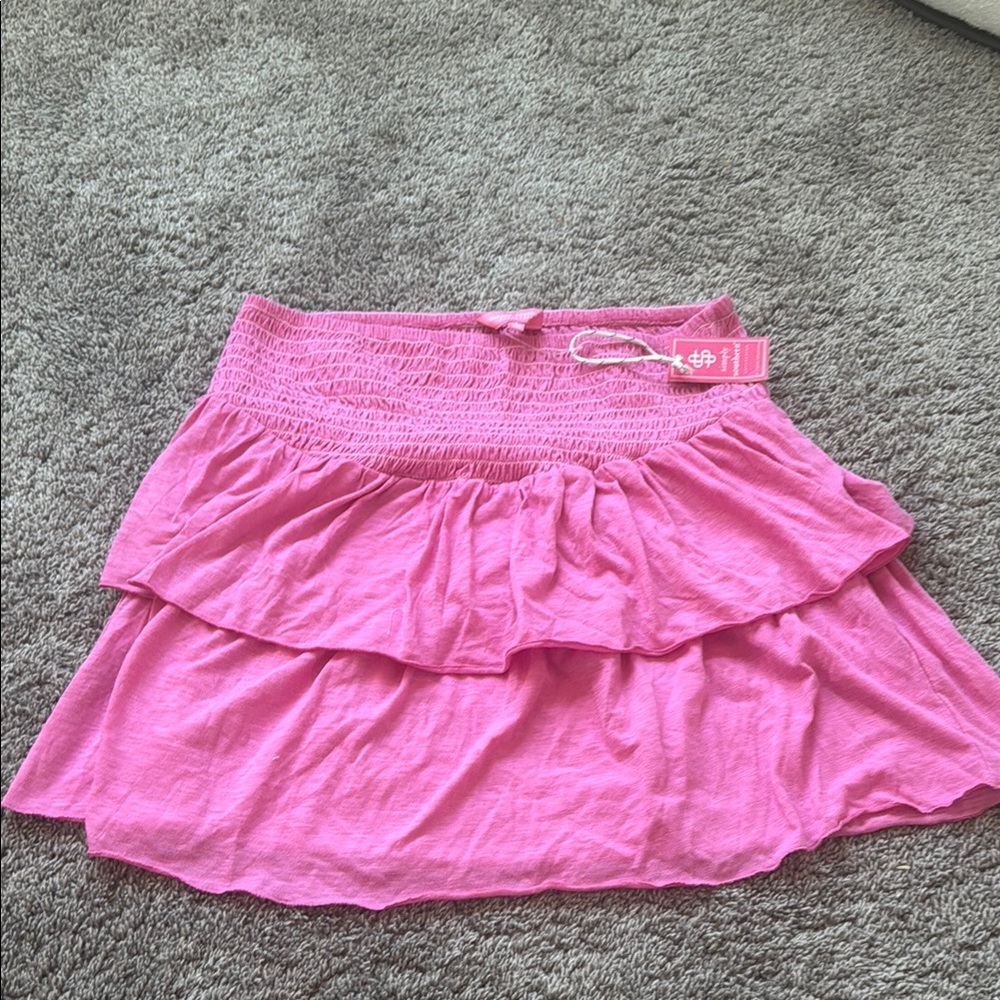 Simply Southern Pink Ruffled Women's Skirt